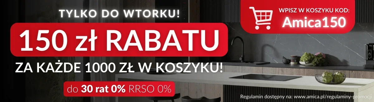 150 zł rabatu za każde 1000 zł w koszyku!