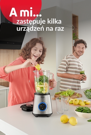 Rodzina robi koktajl owocowy w blenderze kielichowym. A mi zastępuje kilka urządzeń na raz.