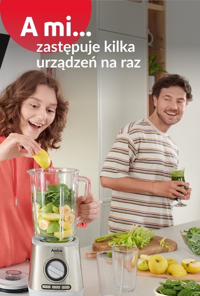 Rodzina robi koktajl owocowy w blenderze kielichowym. A mi zastępuje kilka urządzeń na raz.