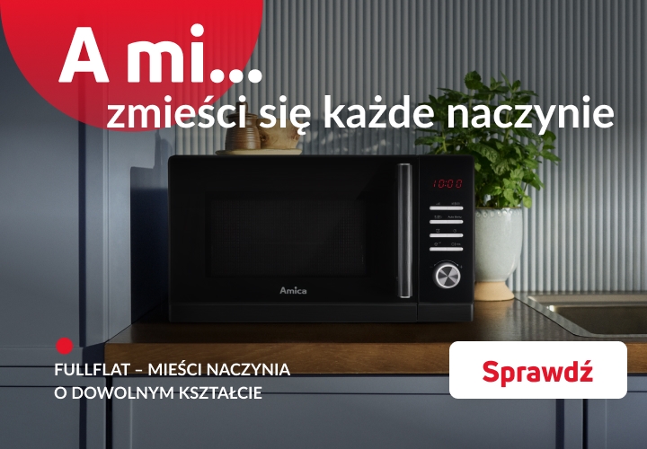 A mi zmieści się każde naczynie. Mikrofalówka wolnostojąca.