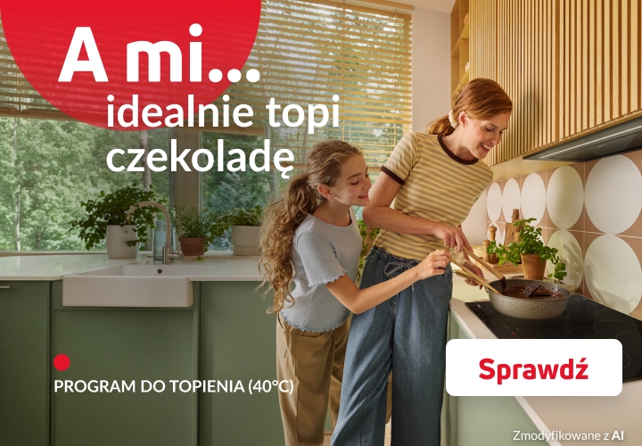 A mi idealnie topi czekoladę
