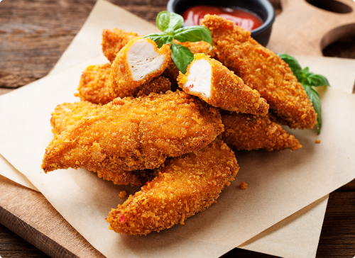 Nuggetsy z listkami bazylii