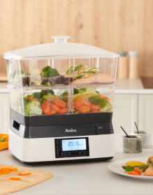 parowar z warzywami w środku